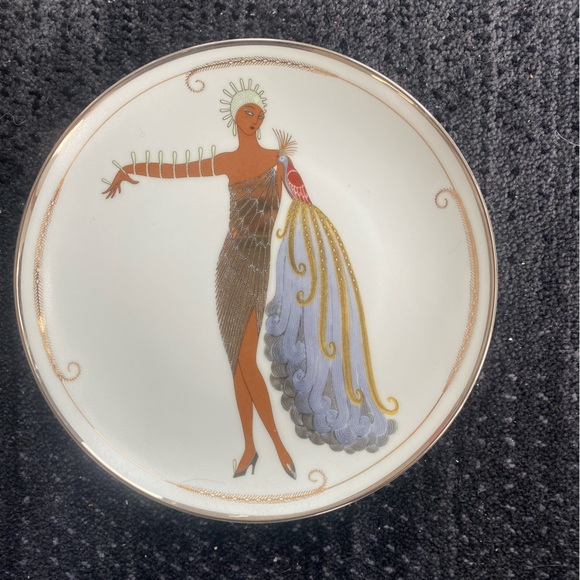⭐️Franklin Mint⭐️ House of Erté Set of 6 Sevenarts Porcelain Collector Plates - Picture 4 of 8